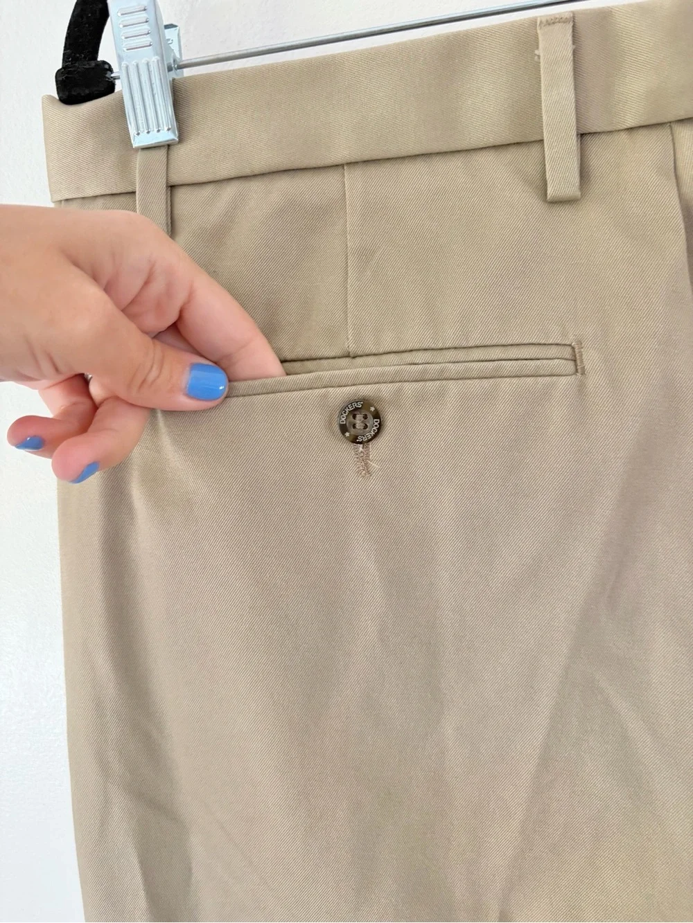 Dockers Signature Khaki Straight Fit Flat Front D2 Wrinkle Free Pants W33xL32